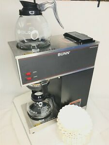 Commercial Bunn VPR Coffee Maker Pot Pourover 2 Pots Filters and Pitcher