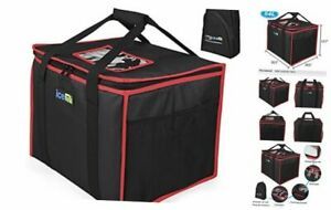 Insulated Pizza Delivery Bag,16.5&#034;x14.5&#034;x13.7&#034;,Food Delivery Bag, 21002 Black