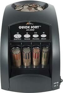 Coin Sorter Counter Machine Wrapper Motorized Change Money Sort Automatic Black