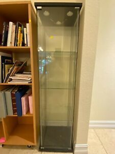 lighted glass display case