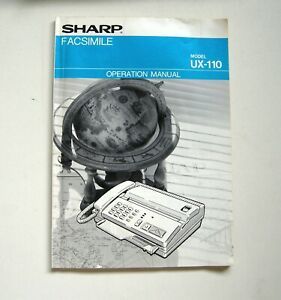 Sharp Fax Machine UX-110 Operation Manual