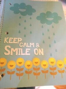 2Mead/CarolinaPad Notebooks  11&#034; x 9&#034; x 1/2&#034; Blue Covers w/Designs (Ruled Paper)
