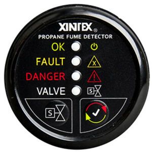Xintex Propane Fume Detector w/Plastic Sensor &amp;amp; Solenoid Valve - Blac...