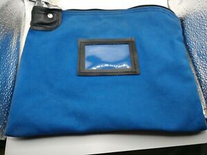 11&#034;x9&#034; Blue Fabric Locking 2100X Money Bank Bag with 2 Keys