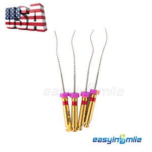4pcs Endo NITI Rotary Files EASYINSMILE Dental Root Cleaning Finisher File 25MM