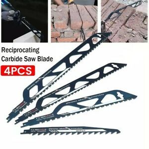 L0t Of 4 Reciprocating Saw Blade Cutting Red/Grey Brick And Stone For Saber Saw