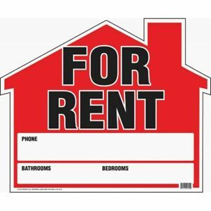 Hy-Ko Corrugated Plastic Sign, House For Rent (10-Pack) RS-901