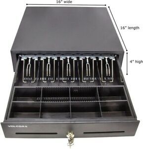 Volcora 500006 Point of Sale Cash Register Drawer System  - Black. Brand New.