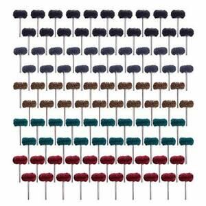 100 Pack Abrasive Wheels Rocaris 1&#034; 25mm Abrasive Buffing Polishing Wheels Bu...