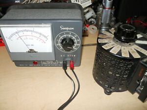 VINTAGE SIMPSON MODEL 715 ac VOLT METER-  manual