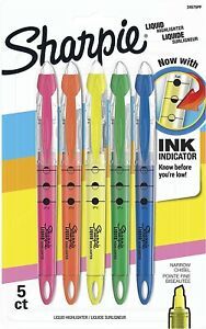 Sharpie Accent Sharpie Pen-Style Highlighters, 5 Colored Highlighters 24575PP