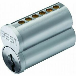 Best Standard 6-Pin A Keyway Uncombinated Core Satin Chrome Finish 1C-6-A-1-626