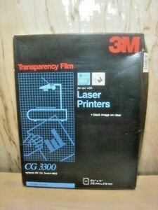 Vintage 3M Transparency Film for use with Laser Printers 49 Sheets 8.5x11 CG3300