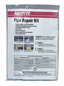 Pipe Repair Kit, 6 Ft X 2 in Metallic Black Tape, Epoxy Stick , Gloves