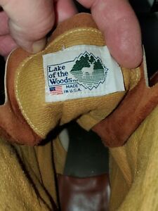 Lake of the Woods 90&#039;s USA 10M Insulated Steel Toe Loggers Engineering Boots