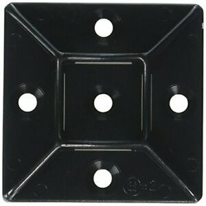 Adhesive Cable Tie Mount 0.5&#034; Slot Width 2&#034; Width 0.5&#034; Height 2&#034; Length Black