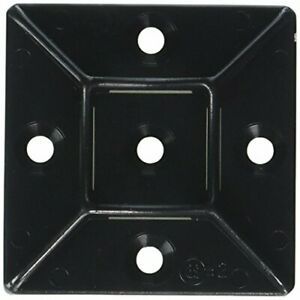Adhesive Cable Tie Mount 0.5&#034; Slot Width 2&#034; Width 0.5&#034; Height 2&#034; Length Black