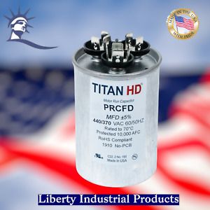 TITAN HD RUN CAPACITOR 25+7.5 MFD 440/370 VOLT ROUND