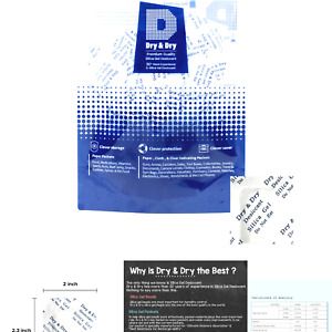 Dry &amp; Dry 3 Gram [50 Packets] Premium Silica Gel Pure Silica Gel Packs Desicc...