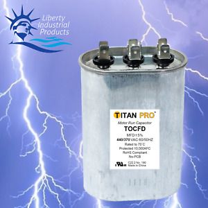 Packard TOCFD255 Titan Pro Motor Run Capacitor 25 5 MFD 440/370V OVAL