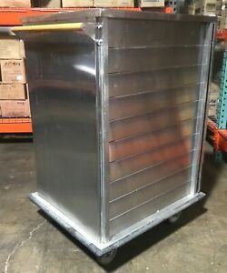 10-Tier Stainless Steel Enclosed Food Tray Cart