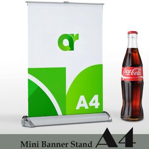 4 pcs8.5&#034;x12&#034;Desktop Mini Retractable Roll Up Banner Stand 8.5&#034; x 12&#034; /  A4