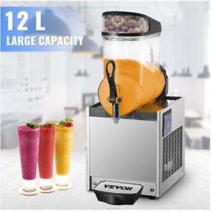 VEVOR 110V Commercial Slushy Machine 12L One Tank Single-Bowl Slush Frozen Drink