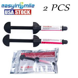 Dental Syringe Universal Hybrid Composite Light Curing Resin Shade Micro A2 1PK