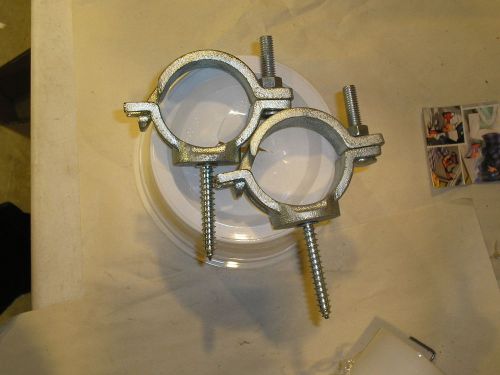 (Lot of 2) 2 inch Split Ring Conduit Hanger W/Lag Bolt