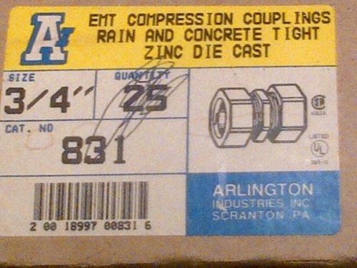 Arlington - 3/4&#034; EMT Compression Coupling - 25 piece lot - # 831