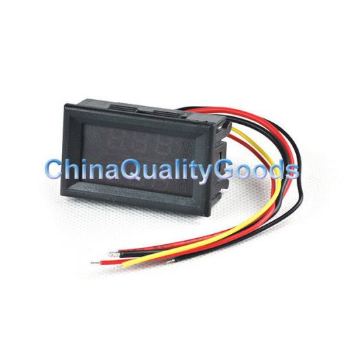 Dual display digital panel meter green red ammeter voltmeter 0-100v dc 0-50a/10a for sale