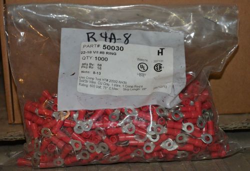 ~ 750 Penn-Union Ring Terminal Lug Connectors R4A-8 NOS - 18 to 22 Gauge Wire #8