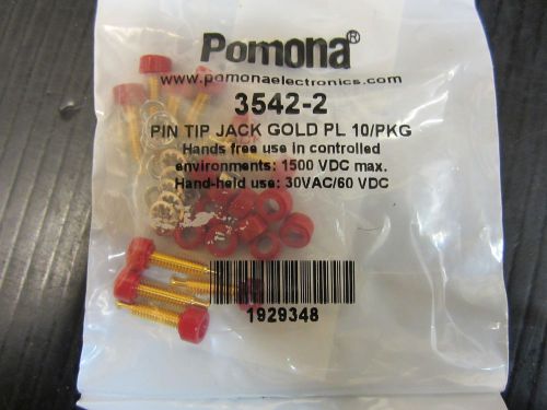 POMONA 3542-0 PIN TIP PLUGS BLACK (PACK OF 10)