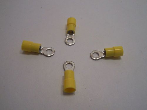 Yellow crimp #10 ring terminals- 10-12 gauge- pkg/10 for sale