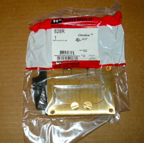 NEW Wiremold 828R Floor Box Duplex Receptacle Cover Plate Brass