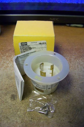 NEW Hubbell HBL2315 Flanged Inlet, NEMA L5-20P 20A 125V, 2-Poles