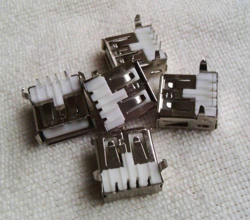 50PCS USB Type A USB Female Connector PCB Socket Right Angle For Repair