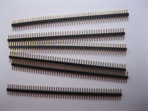 500 pcs Gold Plated 1.0mm Breakable Pin Header 1x50 50pin Male Single Row Strip
