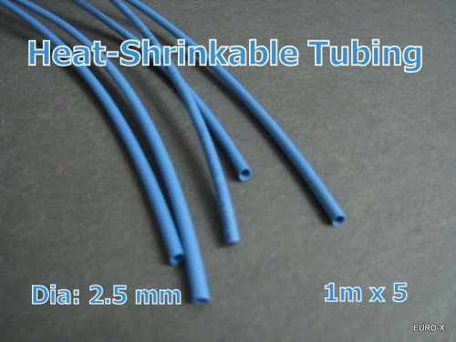 Blue 3/32&#034; dia 2.5 mm heatshrink tubing #a3  5m = 16ft for sale