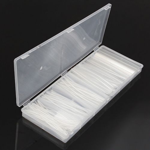 150pcs 100mm 6size clear heat shrink tubing kit assorted ?1.5/2.5/3/5/6/10mm box for sale