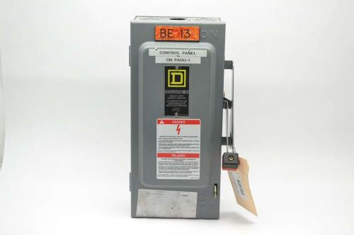 Square d h361 30a amp 600v-ac 3p fusible disconnect switch b476473 for sale