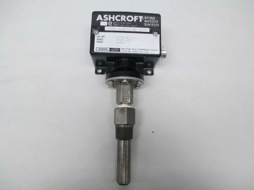 Ashcroft t424 ts 040 snap action temperature switch 250v-ac 15a amp d335611 for sale