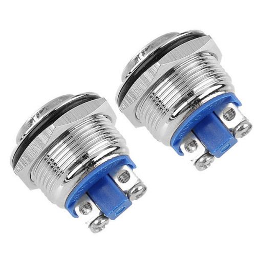 2pcs 19mm 3A Push Button Momentary Switch High Flush Reactable For DIY Car Boat
