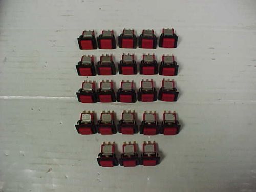 23 Red Push Button Switches C&amp;K 8125