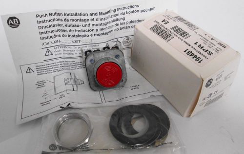 Allen Bradley 800T-A6A Push Button Flush Head Red 1 NC 1 NO Type 4,13