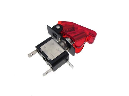 Spst 25a/12v dc on-off toggle switch w/ led - red cap for auto for sale
