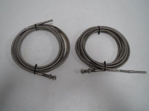 2x pepperl fuchs fe-t2b10 thru beam fiber optic insulated mpf 10ft cable b203024 for sale
