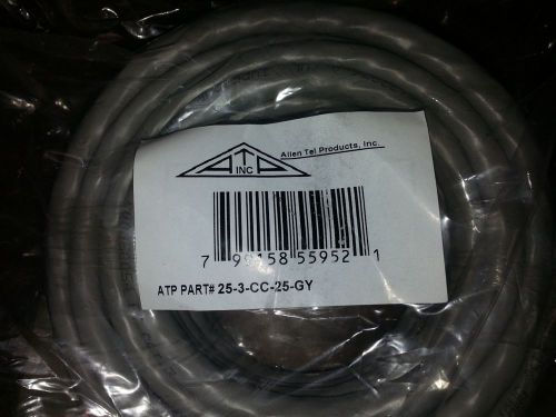Allen Tel 25-3-CC-25-GY Plug In Connector Cable Patch Cord, 25-Foot Length, NEW!