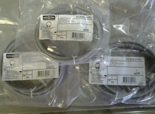 HUBBELL PCX5EGY05 CAT 5E 5 FT. 4 PAIR 24 AWG. LOT OF 10 CORDS