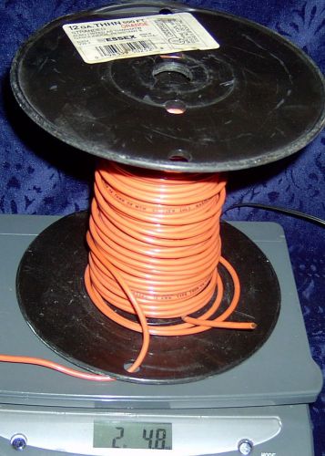 About 125&#039; 12 gauge stranded orange wire 125 feet 12awg 12 awg